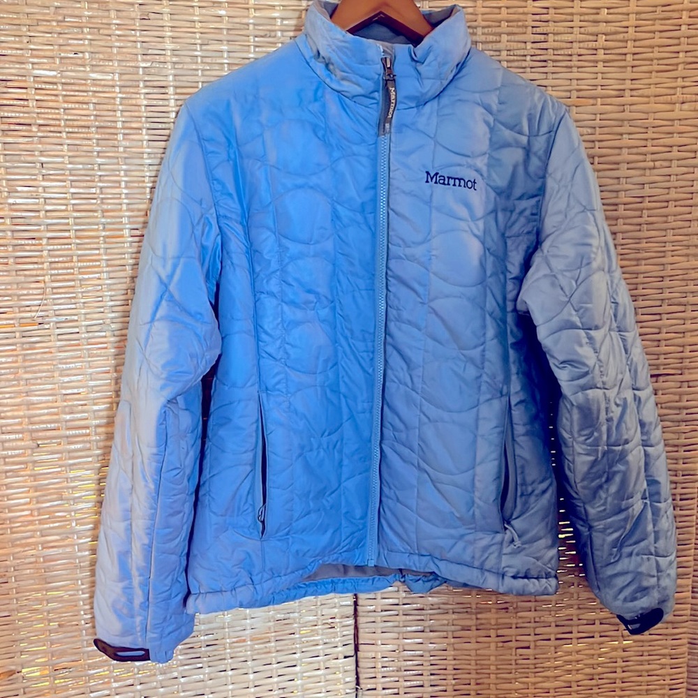 Marmot Women’s Size L 🥶💙 Ice Blue Ski Jacket! Worn 1 time. Excellent Condition